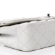 CHANEL Caviar Quilted Medium Double Flap White