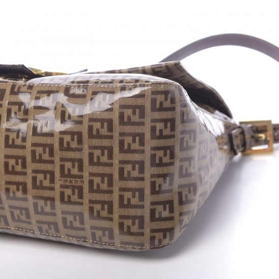 FENDI Vinyl Zucchino Mama Baguette Tobacco