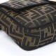 FENDI Fabric Jacquard FF 1974 Medium Baguette Tobacco Marrone Black