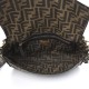 FENDI Fabric Jacquard FF 1974 Medium Baguette Tobacco Marrone Black