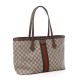 GUCCI GG Supreme Monogram Medium Ophidia Shopping Tote Brown