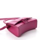 BALENCIAGA Grained Calfskin Hourglass Top Handle Bag Mini Fuchsia