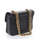 CELINE Calfskin Quilted Medium C Bag Black