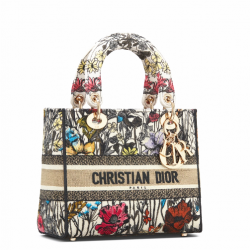 1Dior Lady D-Lite five-pattern embroidery garden flower handbag