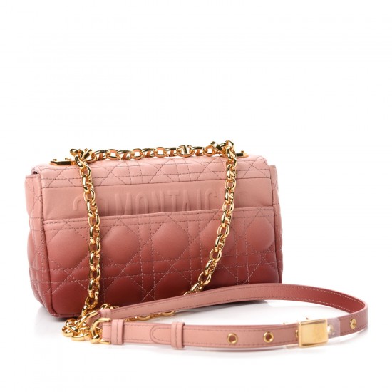 DIOR 1Lambskin Gradient Cannage Montaigne 30 Caro Bag Pink