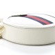 GUCCI Grained Calfskin Mini Ophidia Round Shoulder Bag White