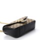 GUCCI Monogram Matelasse Mini GG Marmont Beige Ebony