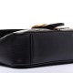 1GUCCI Calfskin Matelasse Small GG Marmont Black