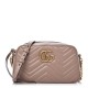 GUCCI 1Calfskin Matelasse Small GG Marmont Bag Porcelain Rose