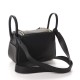 HERMES Taurillon Clemence Mini Lindy 20 Black