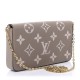 LOUIS VUITTON Empreinte Monogram Giant Felicie Pochette Tourterelle Creme