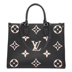 LOUIS VUITTON Empreinte Monogram Giant Onthego MM Black Creme