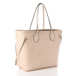 LOUIS VUITTON Empreinte Monogram Giant Neverfull MM Cream