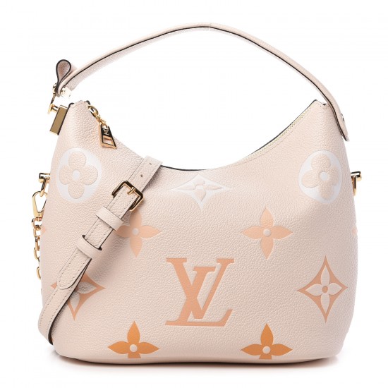 1LOUIS VUITTON Empreinte Monogram Giant Marshmallow Hobo Cream Saffron