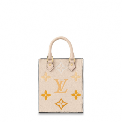 1Louis Vuitton Petit Sac Plat Handbag Gradient Yellow