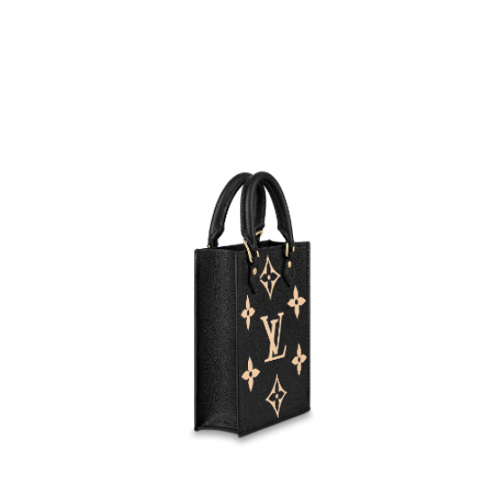 1Louis Vuitton Petit Sac Plat Bag Monogram Empreinte Black Silkscreen Organ Bag