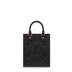 1Louis Vuitton Petit Sac Plat Bag Monogram Empreinte Leather Black Organ Bag