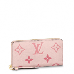 Louis Vuitton By The Pool series Monogram Empreinte leather zipper wallet light pink