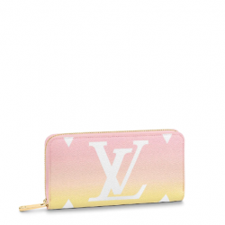 LOUIS VUITTON ICONIC MONOGRAM CANVAS ZIP WALLET GRADIENT Pink