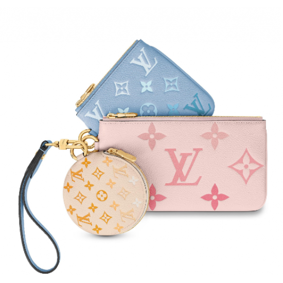 1Louis Vuitton Trio Clutch Monogram Empreinte Leather Three-Piece Set