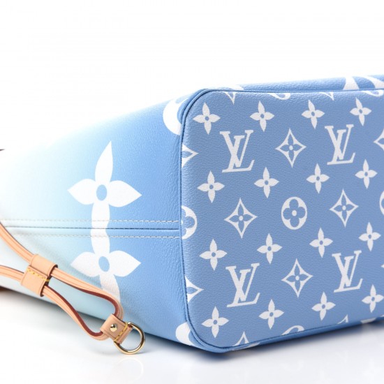 LOUIS VUITTON Monogram Giant By The Pool Neverfull MM Blue