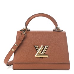 0LOUIS VUITTON Taurillon Twist One Handle PM Caramel