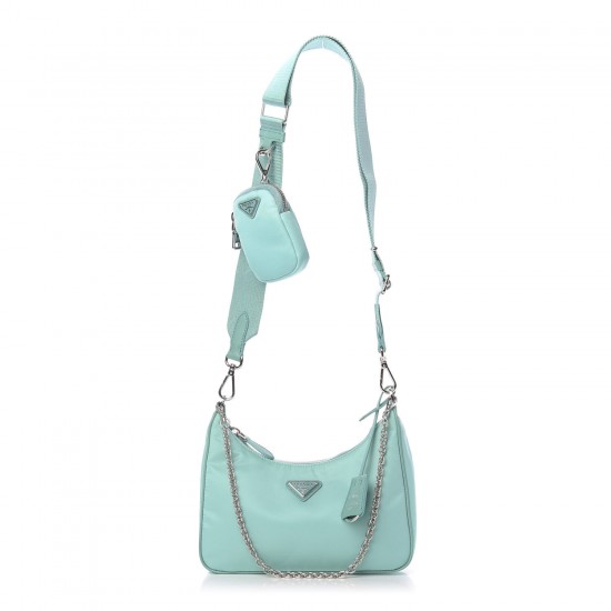 PRADA Nylon Re-Edition 2005 Shoulder Bag Jade