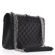 YSL Grain De Poudre Textured Mixed Matelasse Triquilt Medium Monogram Satchel Black