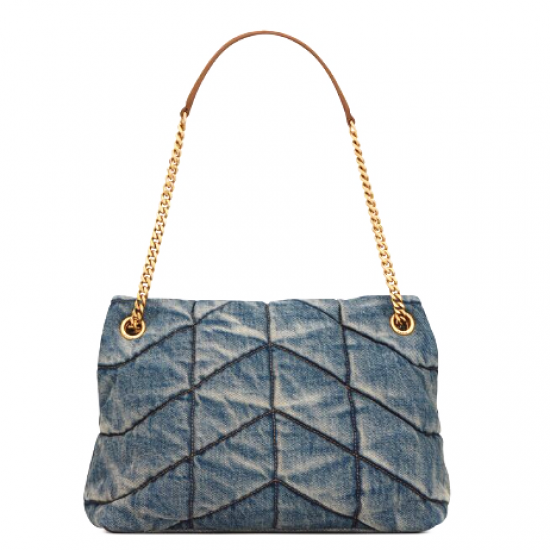 ysl denim pattern mini quilted bag